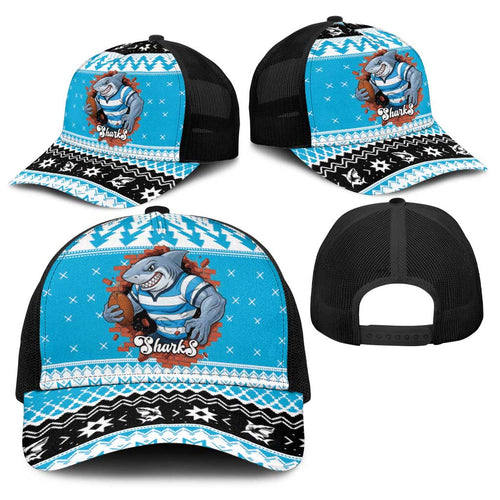 Claus Shark Strikes Baseball Net Cap Christmas Rugby League Spirit - Aussie Hoodie