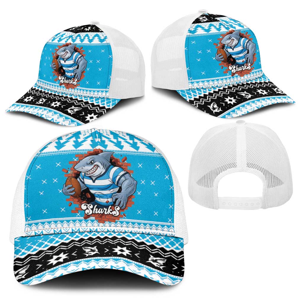 Claus Shark Strikes Baseball Net Cap Christmas Rugby League Spirit - Aussie Hoodie