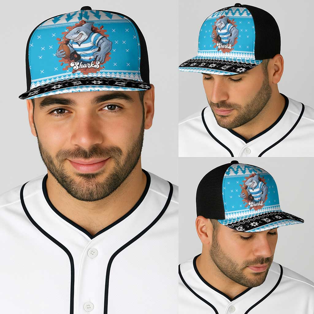 Claus Shark Strikes Baseball Net Cap Christmas Rugby League Spirit - Aussie Hoodie