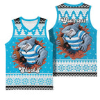 Claus Shark Strikes Personalized Basketball Jersey Christmas Rugby League Spirit - Aussie Hoodie