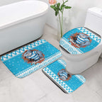 Claus Shark Strikes Personalized Bathroom Set Christmas Rugby League Spirit - Aussie Hoodie