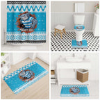Claus Shark Strikes Personalized Bathroom Set Christmas Rugby League Spirit - Aussie Hoodie