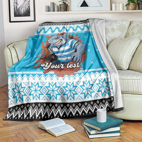 Claus Shark Strikes Personalized Blanket Christmas Rugby League Spirit - Aussie Hoodie