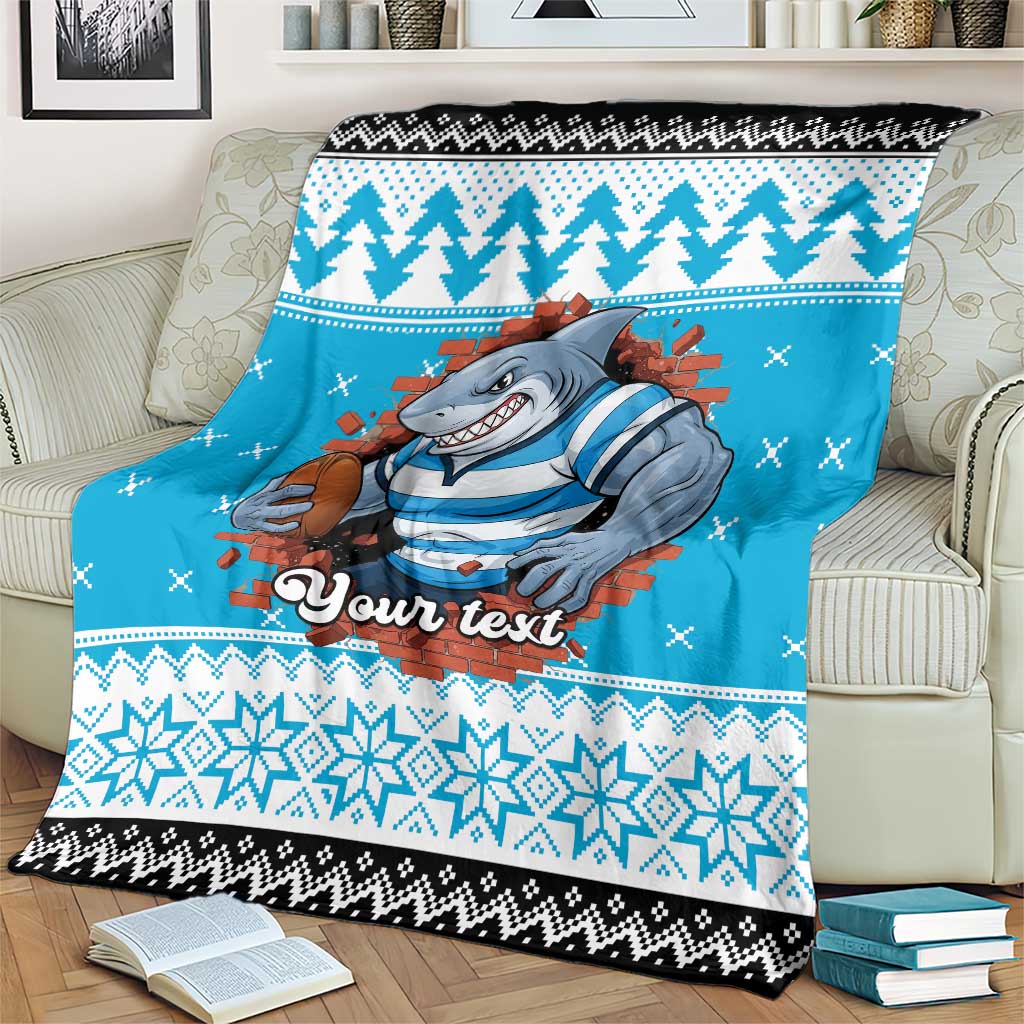Claus Shark Strikes Personalized Blanket Christmas Rugby League Spirit - Aussie Hoodie