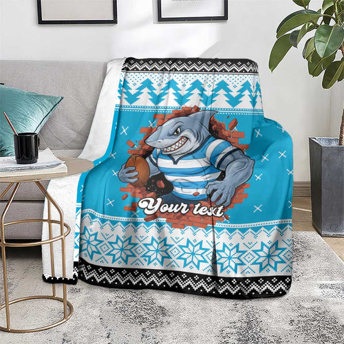 Claus Shark Strikes Personalized Blanket Christmas Rugby League Spirit - Aussie Hoodie