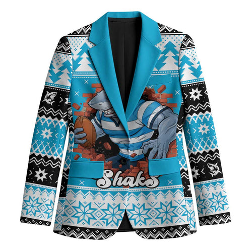 Claus Shark Strikes Personalized Blazer Christmas Rugby League Spirit - Aussie Hoodie