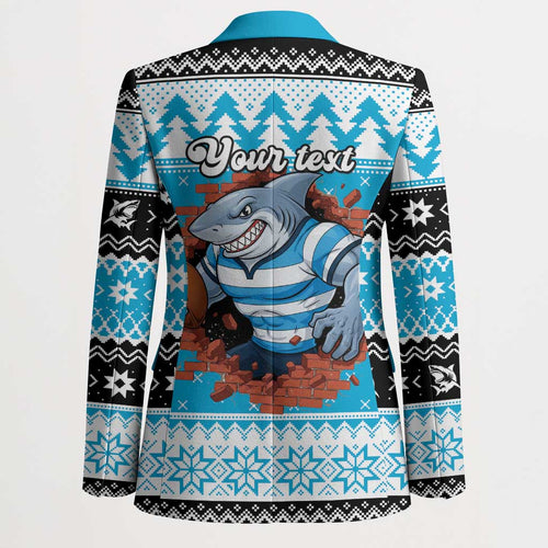 Claus Shark Strikes Personalized Blazer Christmas Rugby League Spirit - Aussie Hoodie