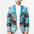 Claus Shark Strikes Personalized Blazer Christmas Rugby League Spirit - Aussie Hoodie