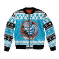 Claus Shark Strikes Personalized Bomber Jacket Christmas Rugby League Spirit - Aussie Hoodie