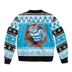 Claus Shark Strikes Personalized Bomber Jacket Christmas Rugby League Spirit - Aussie Hoodie
