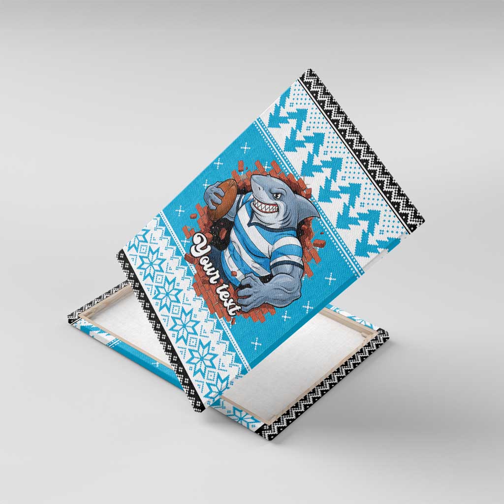 Claus Shark Strikes Personalized Canvas Wall Art Christmas Rugby League Spirit - Aussie Hoodie