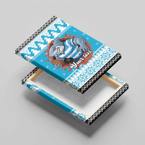 Claus Shark Strikes Personalized Canvas Wall Art Christmas Rugby League Spirit - Aussie Hoodie