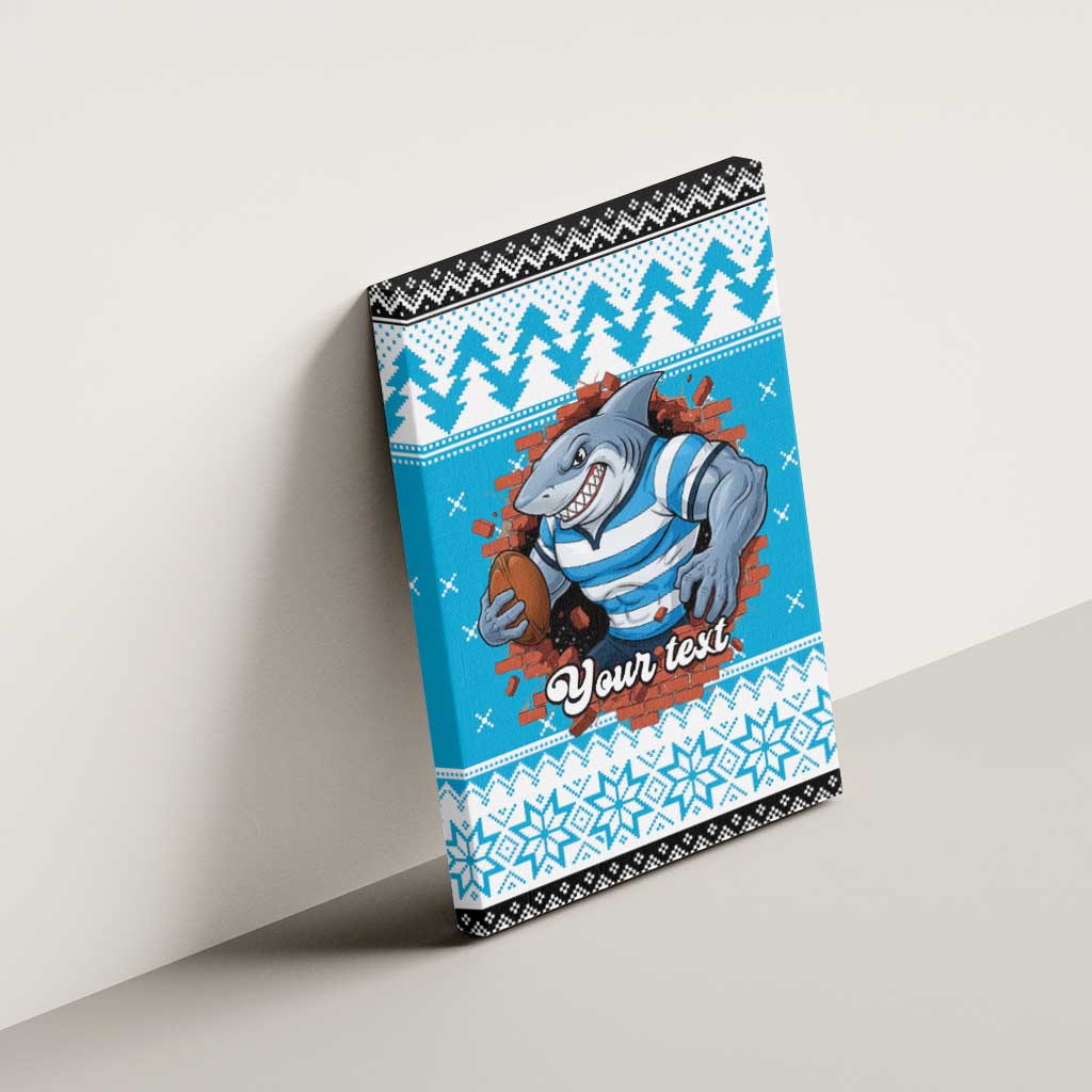 Claus Shark Strikes Personalized Canvas Wall Art Christmas Rugby League Spirit - Aussie Hoodie