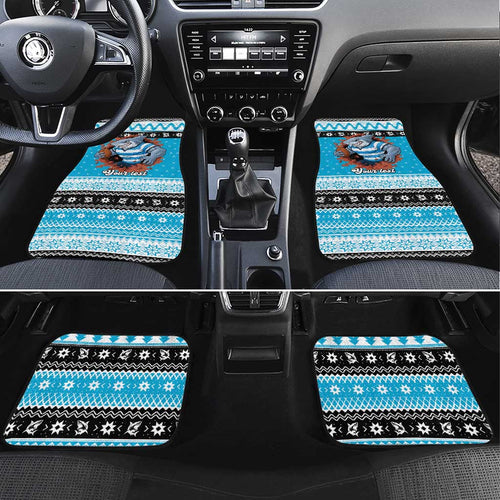 Claus Shark Strikes Personalized Car Mats Christmas Rugby League Spirit - Aussie Hoodie