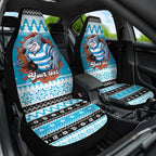 Claus Shark Strikes Personalized Car Seat Cover Christmas Rugby League Spirit - Aussie Hoodie