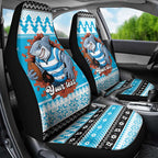 Claus Shark Strikes Personalized Car Seat Cover Christmas Rugby League Spirit - Aussie Hoodie
