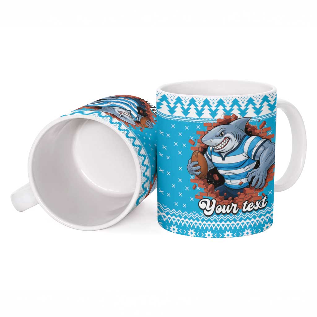 Claus Shark Strikes Personalized Ceramic Mug Christmas Rugby League Spirit - Aussie Hoodie