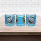 Claus Shark Strikes Personalized Ceramic Mug Christmas Rugby League Spirit - Aussie Hoodie
