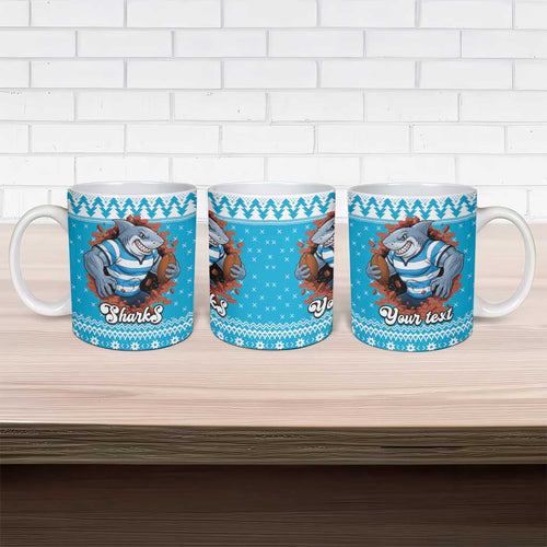 Claus Shark Strikes Personalized Ceramic Mug Christmas Rugby League Spirit - Aussie Hoodie