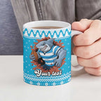 Claus Shark Strikes Personalized Ceramic Mug Christmas Rugby League Spirit - Aussie Hoodie