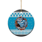 Claus Shark Strikes Personalized Ceramic Ornament Christmas Rugby League Spirit - Aussie Hoodie