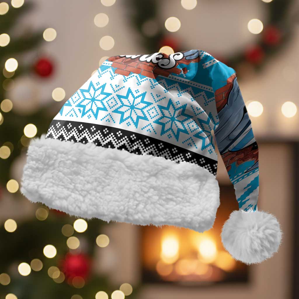 Claus Shark Strikes Personalized Christmas Santa Hat Christmas Rugby League Spirit - Aussie Hoodie