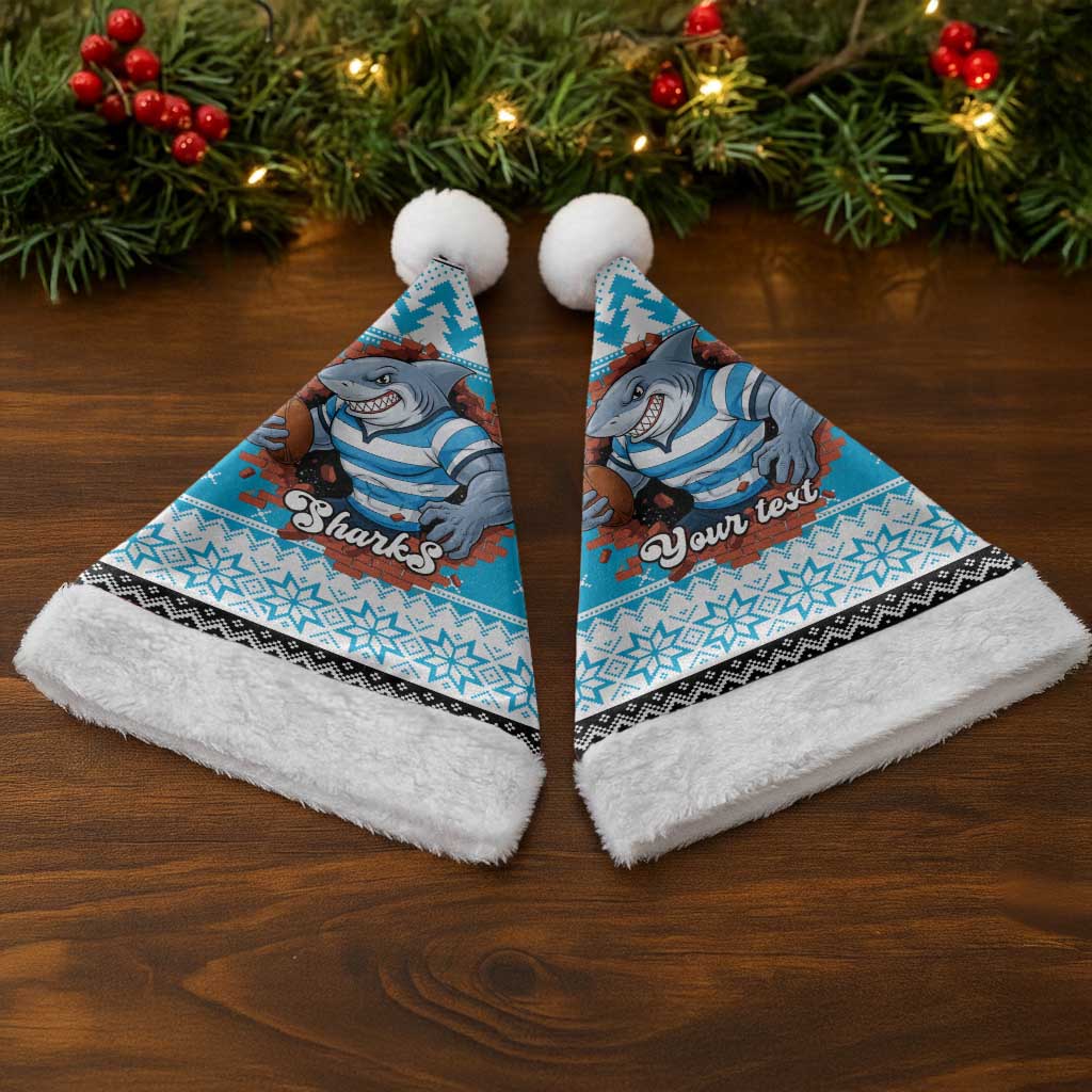 Claus Shark Strikes Personalized Christmas Santa Hat Christmas Rugby League Spirit - Aussie Hoodie