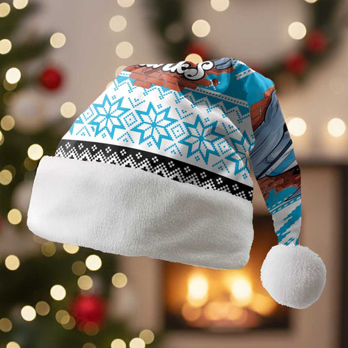 Claus Shark Strikes Personalized Christmas Santa Hat Christmas Rugby League Spirit - Aussie Hoodie