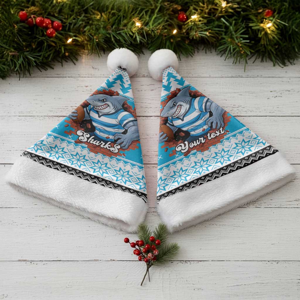 Claus Shark Strikes Personalized Christmas Santa Hat Christmas Rugby League Spirit - Aussie Hoodie