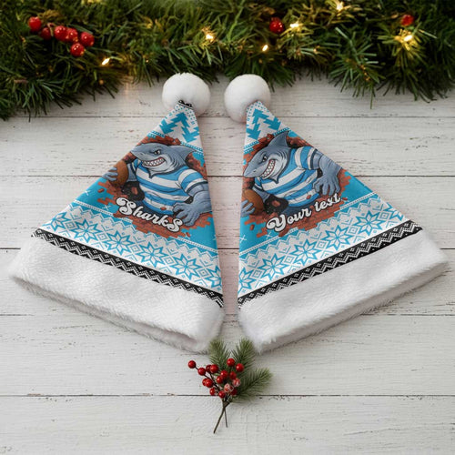Claus Shark Strikes Personalized Christmas Santa Hat Christmas Rugby League Spirit - Aussie Hoodie