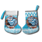 Claus Shark Strikes Personalized Christmas Stocking Christmas Rugby League Spirit - Aussie Hoodie