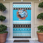 Claus Shark Strikes Personalized Door Cover Christmas Rugby League Spirit - Aussie Hoodie