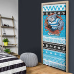 Claus Shark Strikes Personalized Door Cover Christmas Rugby League Spirit - Aussie Hoodie
