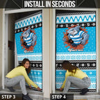 Claus Shark Strikes Personalized Door Cover Christmas Rugby League Spirit - Aussie Hoodie