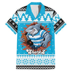 Claus Shark Strikes Personalized Family Matching Mermaid Dress and Hawaiian Shirt Christmas Rugby League Spirit - Aussie Hoodie