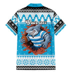 Claus Shark Strikes Personalized Family Matching Mermaid Dress and Hawaiian Shirt Christmas Rugby League Spirit - Aussie Hoodie