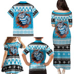 Claus Shark Strikes Personalized Family Matching Puletasi and Hawaiian Shirt Christmas Rugby League Spirit - Aussie Hoodie