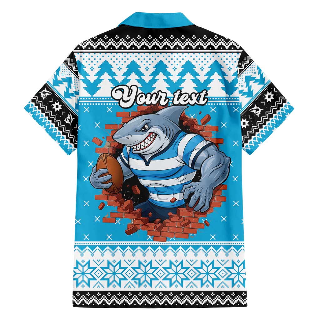 Claus Shark Strikes Personalized Family Matching Puletasi and Hawaiian Shirt Christmas Rugby League Spirit - Aussie Hoodie