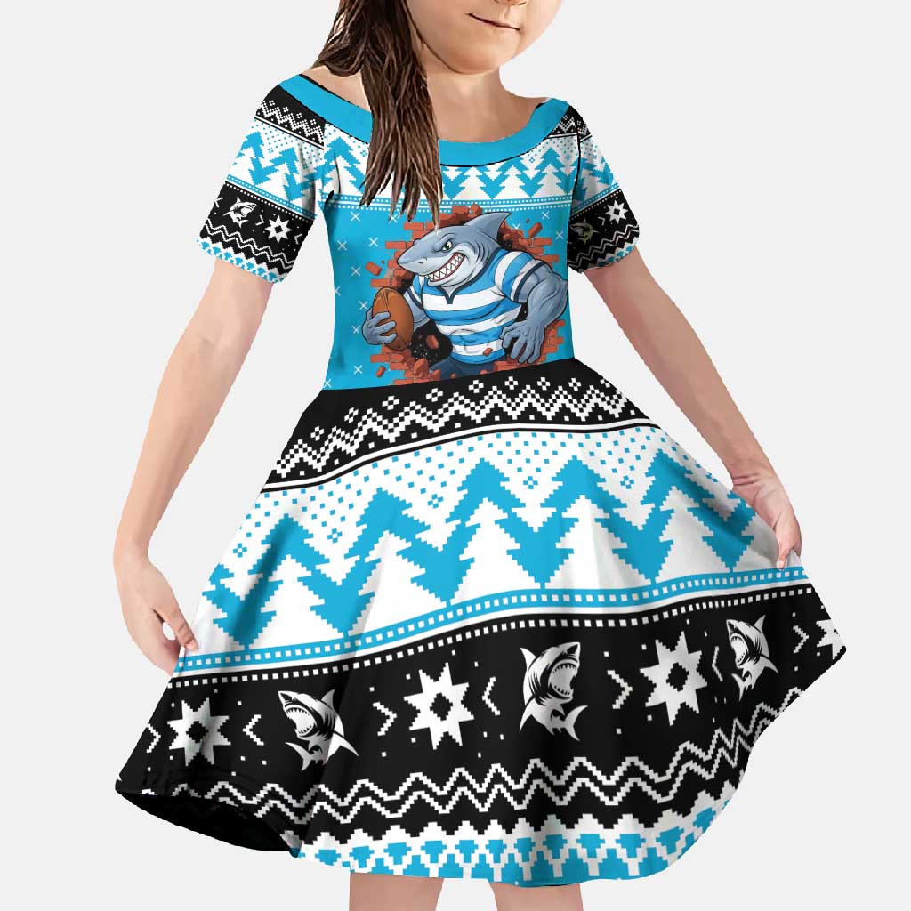 Claus Shark Strikes Personalized Family Matching Summer Maxi Dress and Hawaiian Shirt Christmas Rugby League Spirit - Aussie Hoodie