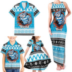 Claus Shark Strikes Personalized Family Matching Tank Maxi Dress and Hawaiian Shirt Christmas Rugby League Spirit - Aussie Hoodie