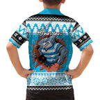 Claus Shark Strikes Personalized Family Matching Tank Maxi Dress and Hawaiian Shirt Christmas Rugby League Spirit - Aussie Hoodie