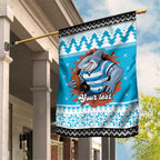 Claus Shark Strikes Personalized Garden Flag Christmas Rugby League Spirit - Aussie Hoodie