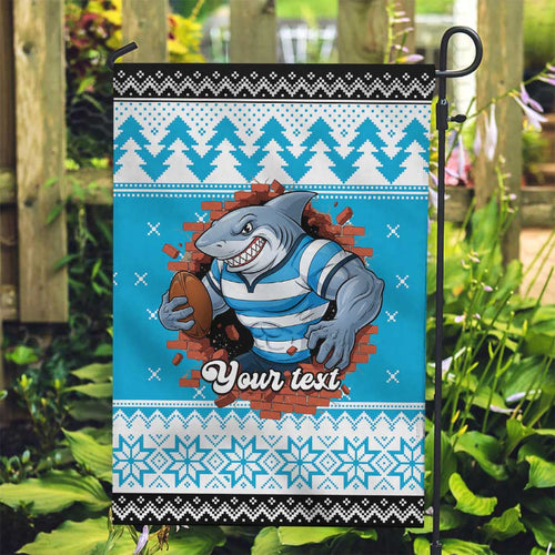 Claus Shark Strikes Personalized Garden Flag Christmas Rugby League Spirit - Aussie Hoodie
