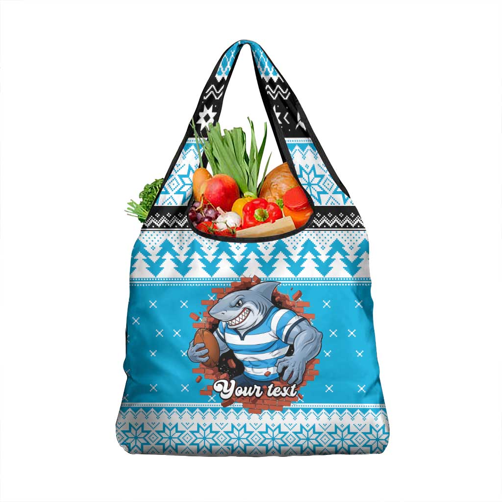 Claus Shark Strikes Personalized Grocery Bag Christmas Rugby League Spirit - Aussie Hoodie