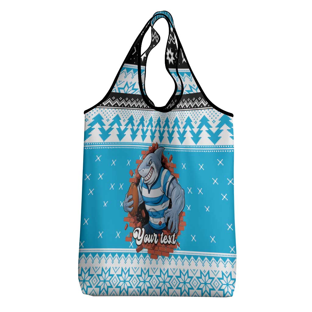 Claus Shark Strikes Personalized Grocery Bag Christmas Rugby League Spirit - Aussie Hoodie