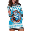 Claus Shark Strikes Personalized Hoodie Dress Christmas Rugby League Spirit - Aussie Hoodie