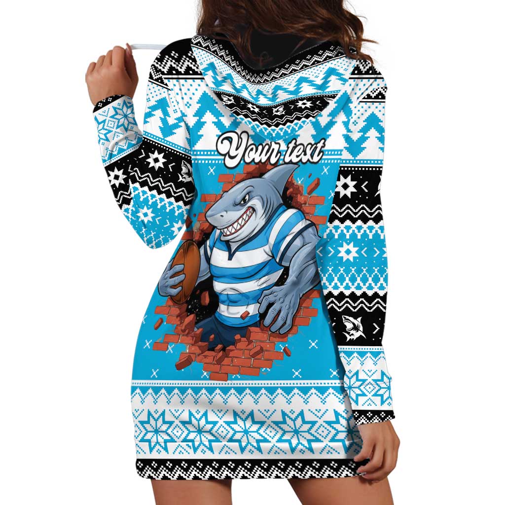 Claus Shark Strikes Personalized Hoodie Dress Christmas Rugby League Spirit - Aussie Hoodie