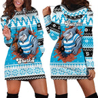 Claus Shark Strikes Personalized Hoodie Dress Christmas Rugby League Spirit - Aussie Hoodie