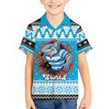 Claus Shark Strikes Personalized Kid Hawaiian Shirt Christmas Rugby League Spirit - Aussie Hoodie