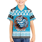 Claus Shark Strikes Personalized Kid Hawaiian Shirt Christmas Rugby League Spirit - Aussie Hoodie